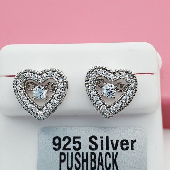 "925 Sterling Silver Cubic Zirconia Earrings, U19254569 - Picture 10 of 11